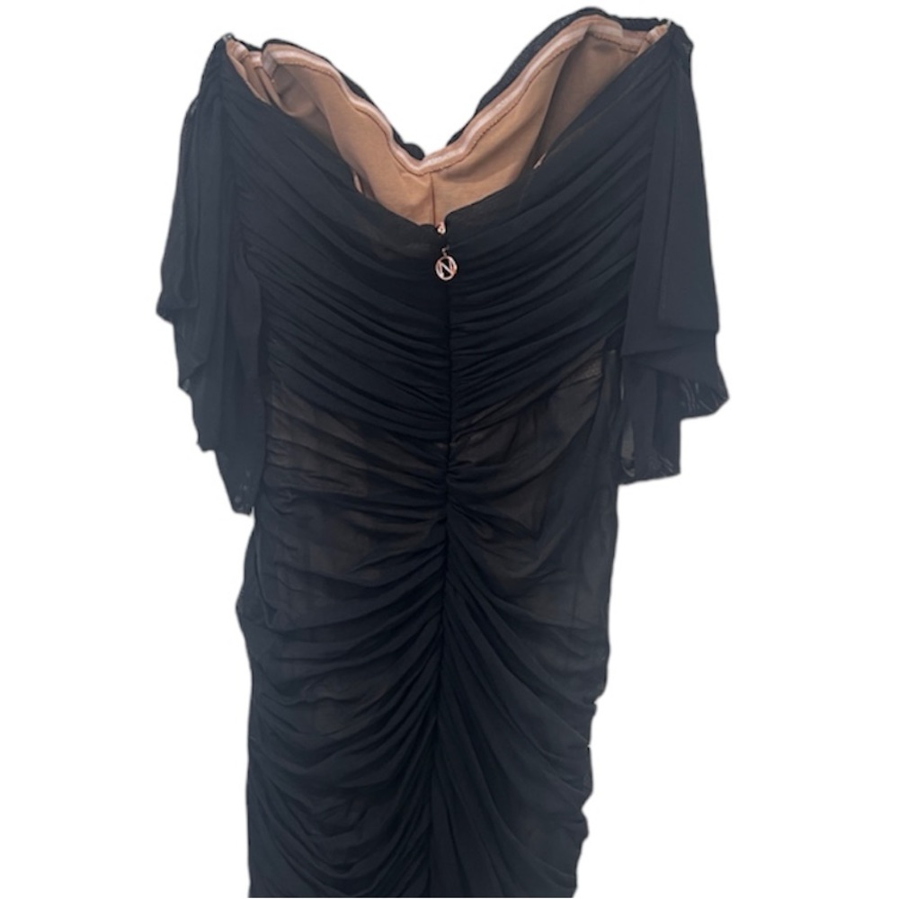 NWT NOOKIE DITA MESH GOWN MAXI DRESS size medium in black - Picture 6 of 13